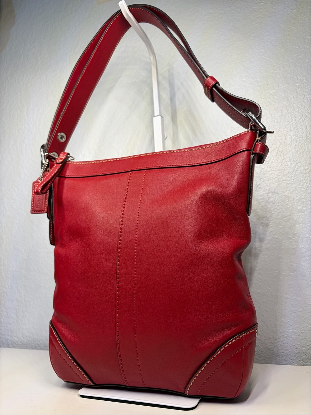 Coach Soho Lipstick Red Leather Shoulder/Crossbody Bag!